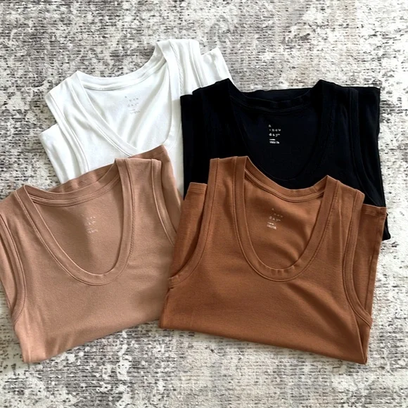 a new day Women's Tank Top Bundle - Rust, Tan, Black, White - Picture 2 of 5